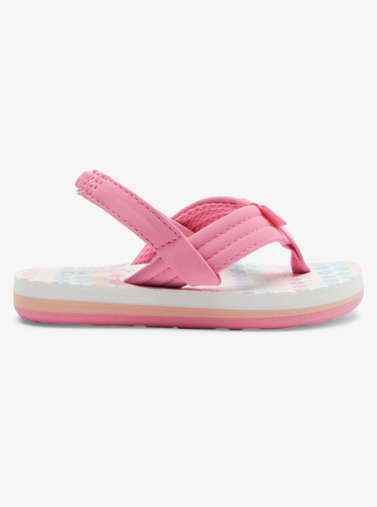 Sandales Roxy Vista Loreto Rose Blanche Enfant | JEU-43887867