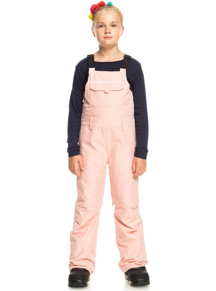 Pantalon Ski Roxy 4-16 Non Stop Bib Rose Enfant | YWP-63895115