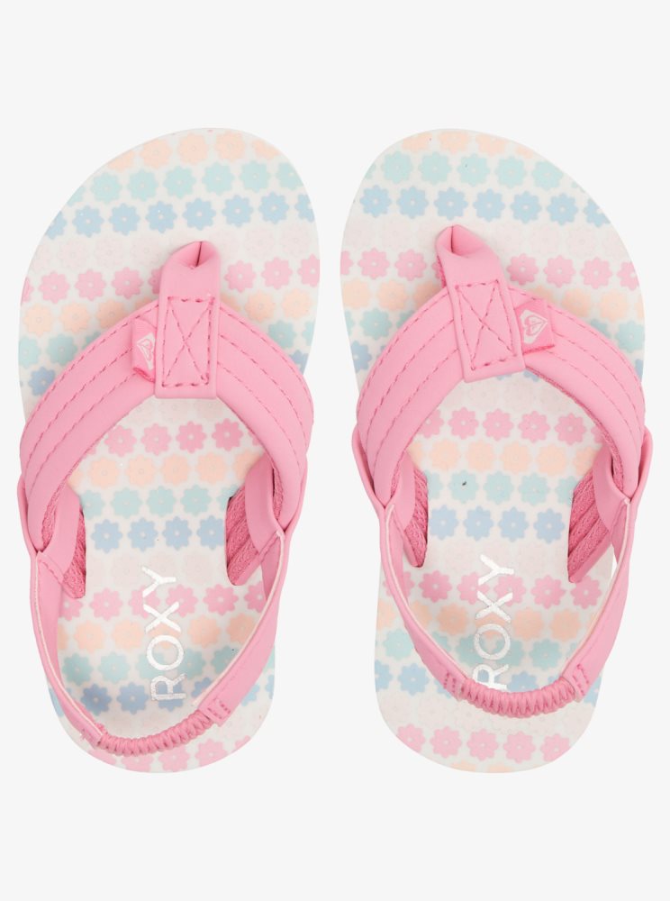 Sandales Roxy Vista Loreto Rose Blanche Enfant | JEU-43887867