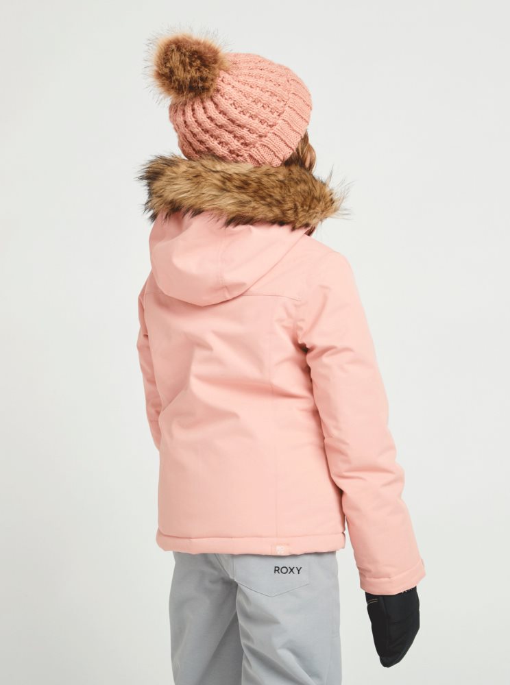 Veste De Ski Roxy 4-16 Meade Insulated Rose Enfant | IHB-89918605