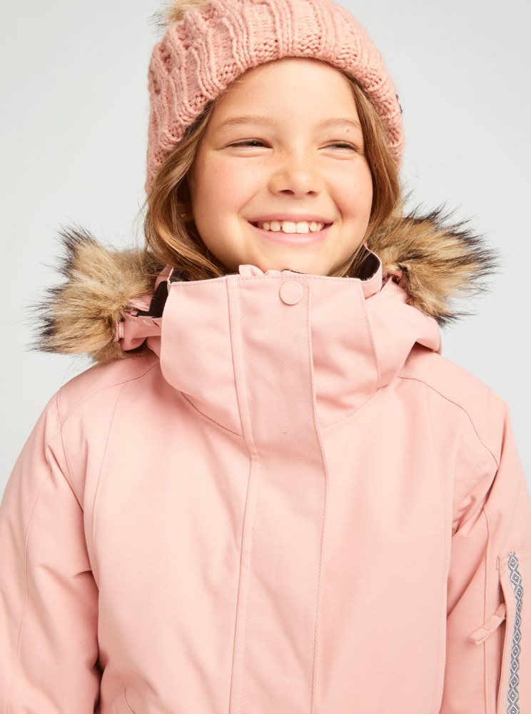 Veste De Ski Roxy 4-16 Meade Insulated Rose Enfant | IHB-89918605