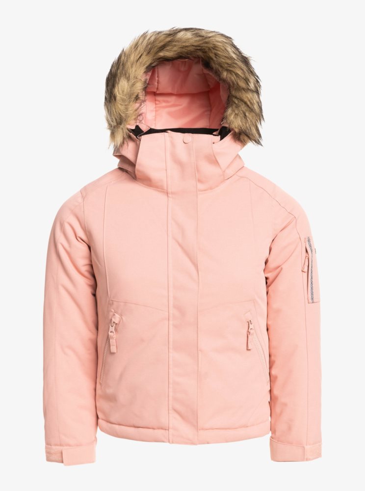 Veste De Ski Roxy 4-16 Meade Insulated Rose Enfant | IHB-89918605