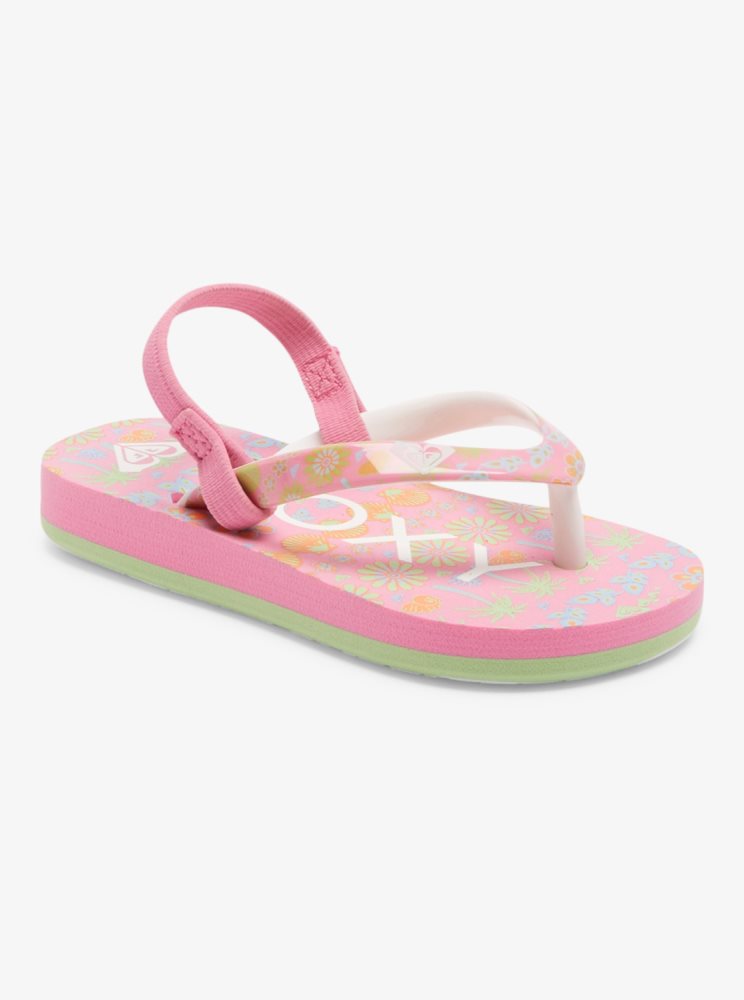 Sandales Roxy Pebbles Rose Vert Clair Enfant | HRG-45994628