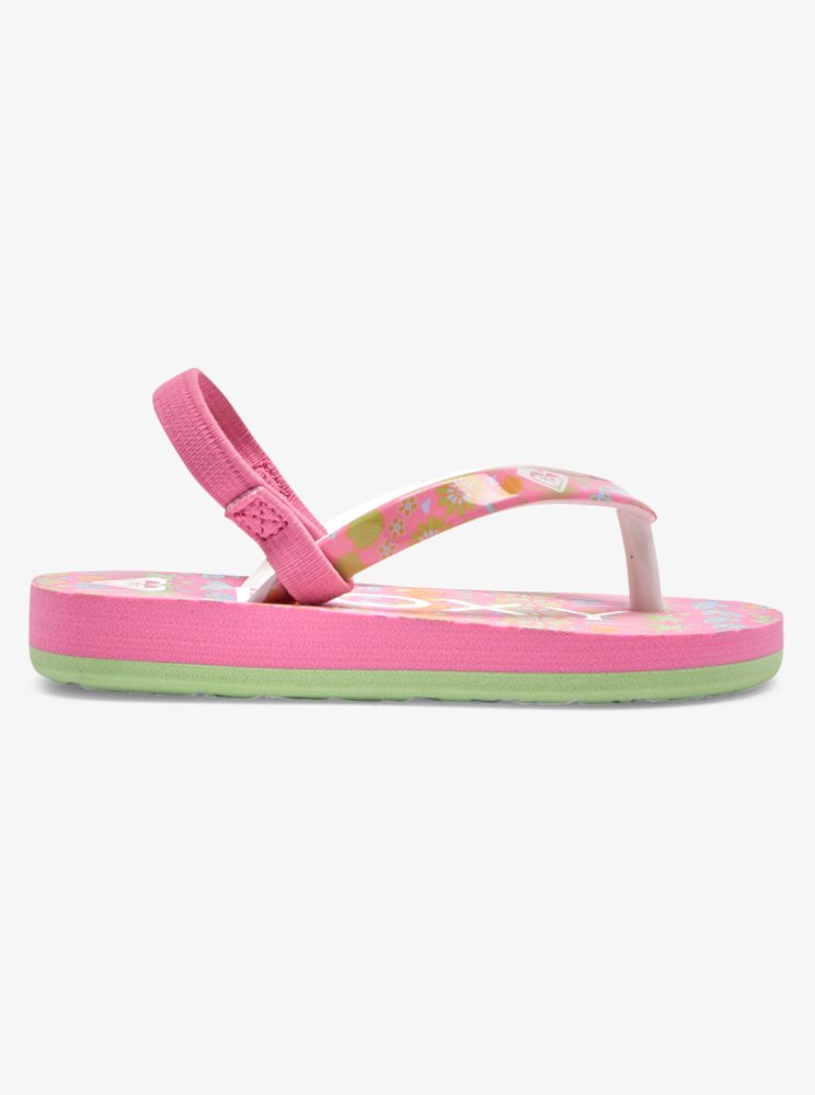 Sandales Roxy Pebbles Rose Vert Clair Enfant | HRG-45994628