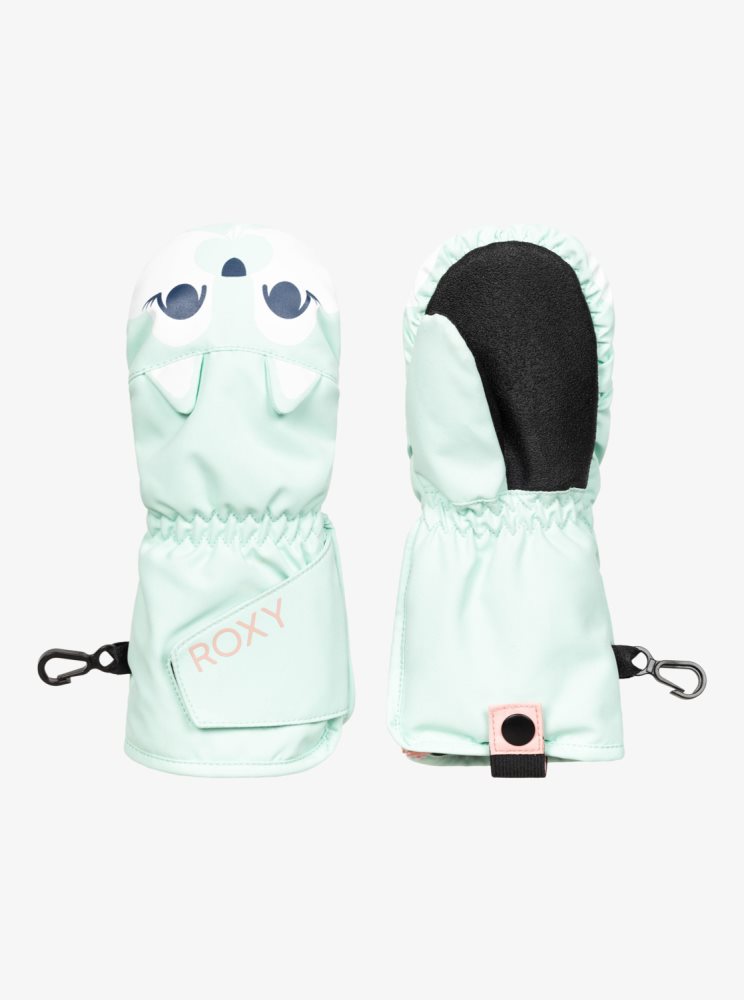 Gants Ski Roxy 2-7 Neiges Up Mittens Turquoise Clair Enfant | YHB-80628088