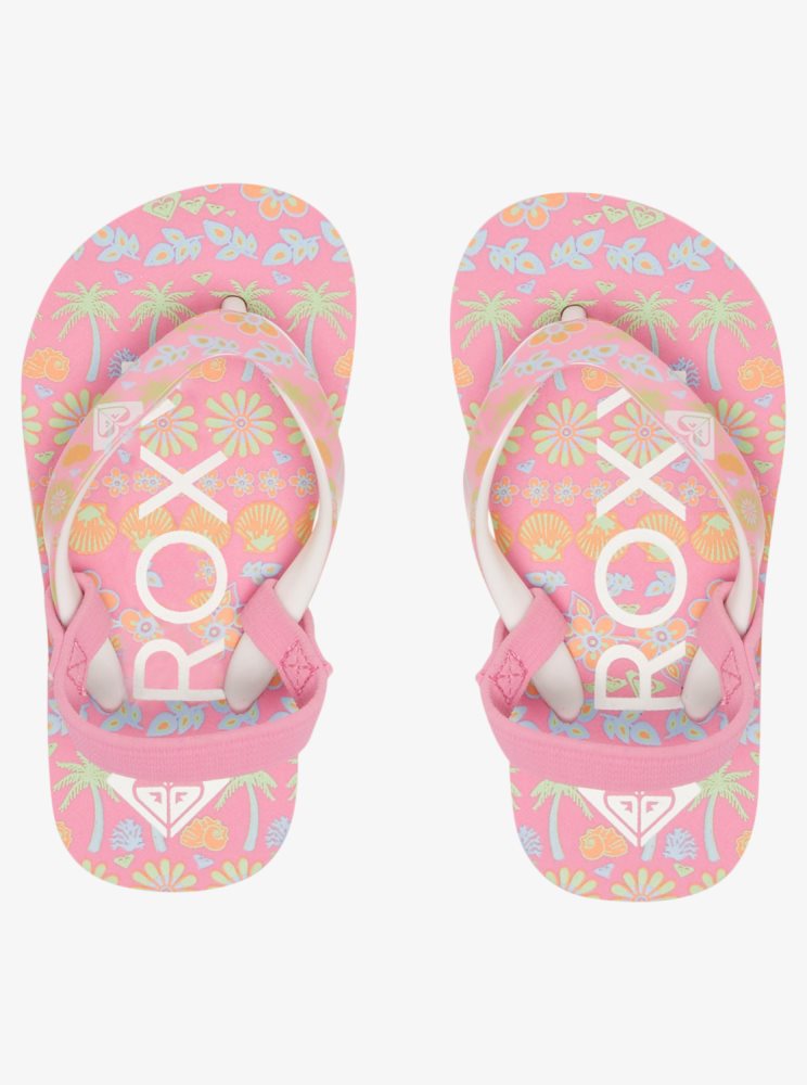 Sandales Roxy Pebbles Rose Vert Clair Enfant | HRG-45994628