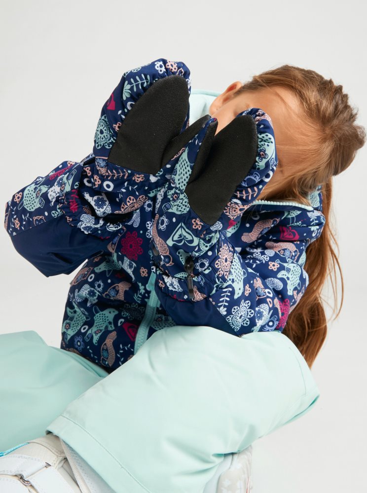 Gants Ski Roxy 2-7 Neiges Up Mittens Bleu Enfant | URH-35431123