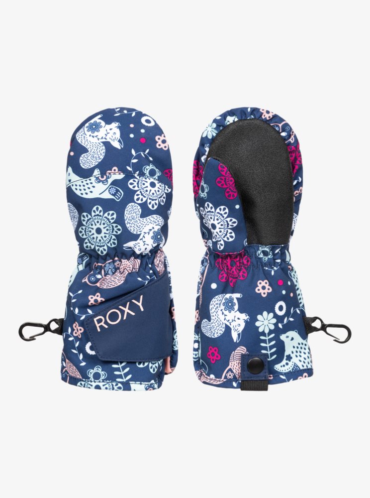 Gants Ski Roxy 2-7 Neiges Up Mittens Bleu Enfant | URH-35431123