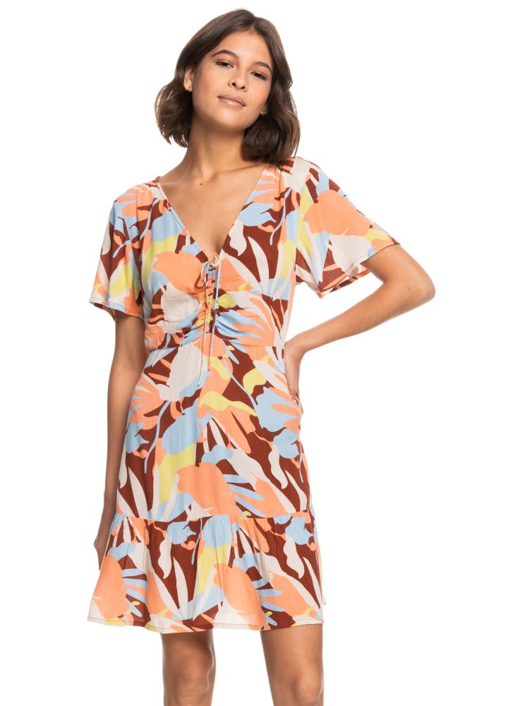 Peignoir Roxy Summer Flow Printed Mini Marron Femme | KXQ-78466600