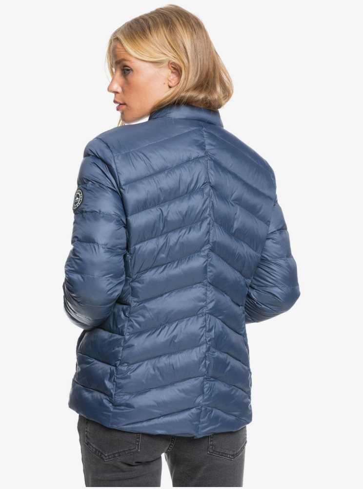 Vestes Roxy Coast Route Puffy Zip-Up Indigo Femme | VBW-01015370