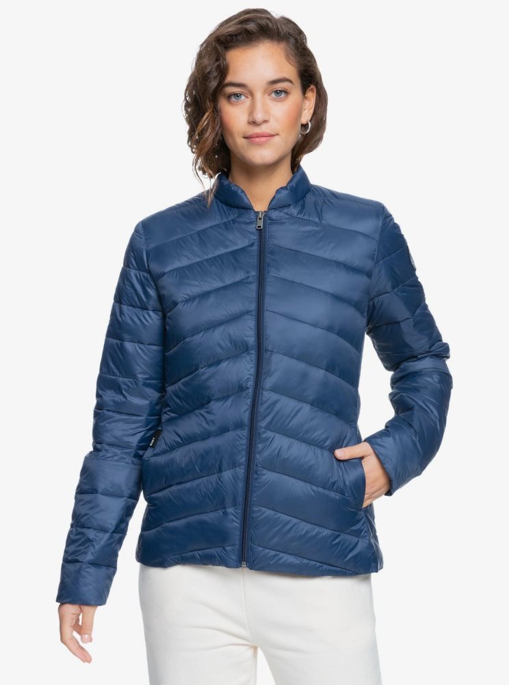 Vestes Roxy Coast Route Puffy Zip-Up Indigo Femme | VBW-01015370