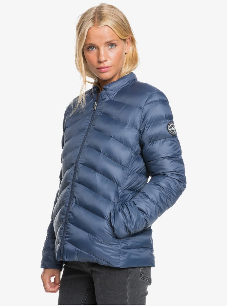 Vestes Roxy Coast Route Puffy Zip-Up Indigo Femme | VBW-01015370