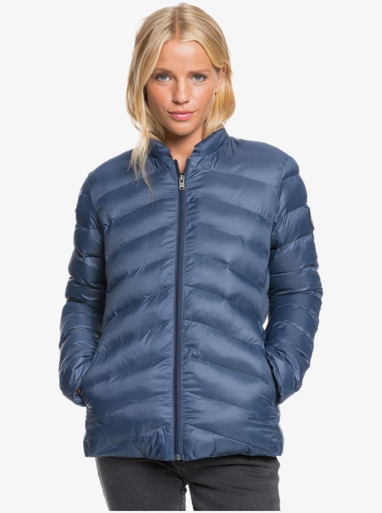 Vestes Roxy Coast Route Puffy Zip-Up Indigo Femme | VBW-01015370