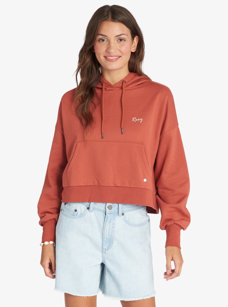 Sweat à Capuche Roxy Afternoon Hike Pullover Orange Femme | BLT-59964618