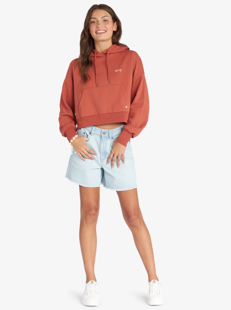 Sweat à Capuche Roxy Afternoon Hike Pullover Orange Femme | BLT-59964618