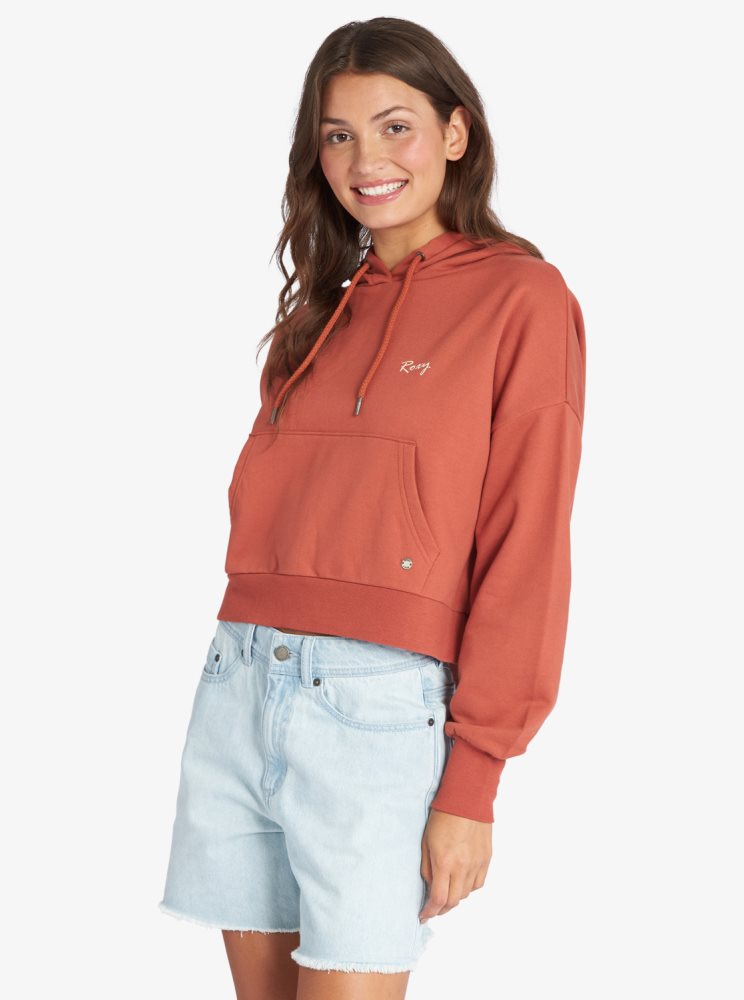 Sweat à Capuche Roxy Afternoon Hike Pullover Orange Femme | BLT-59964618