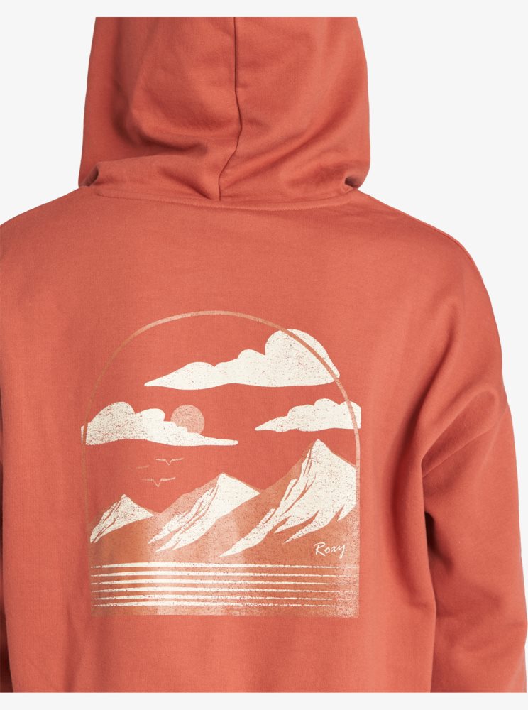 Sweat à Capuche Roxy Afternoon Hike Pullover Orange Femme | BLT-59964618