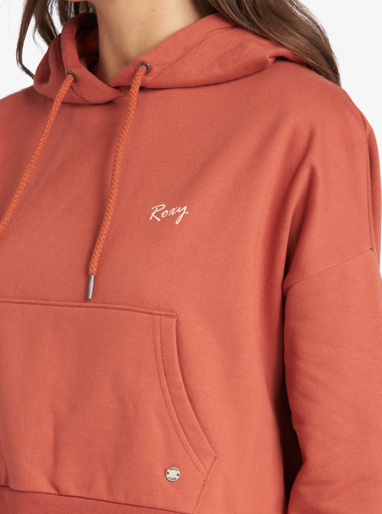 Sweat à Capuche Roxy Afternoon Hike Pullover Orange Femme | BLT-59964618