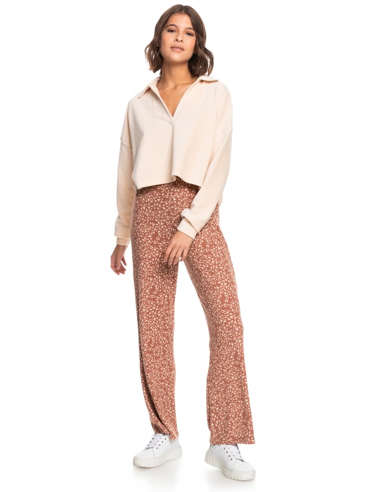 Hauts Roxy On The Route Again Long Sleeve V-Neck Blanche Femme | EEV-61551858