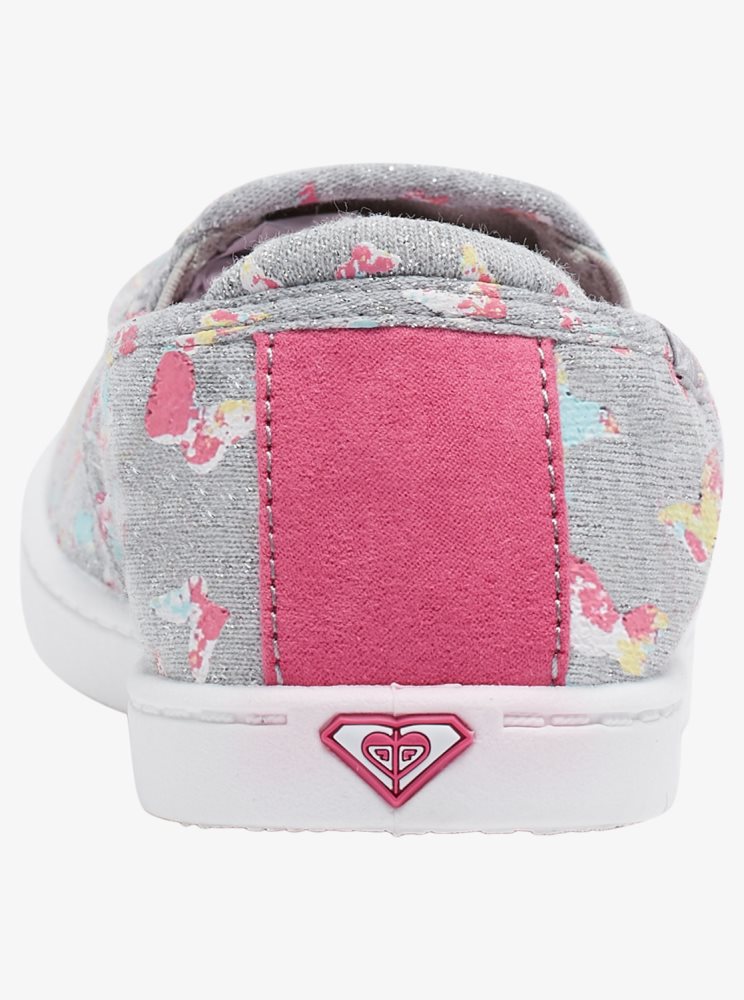 Slip On Roxy 4-16 Minnow Grise Rose Enfant | LSZ-30291289