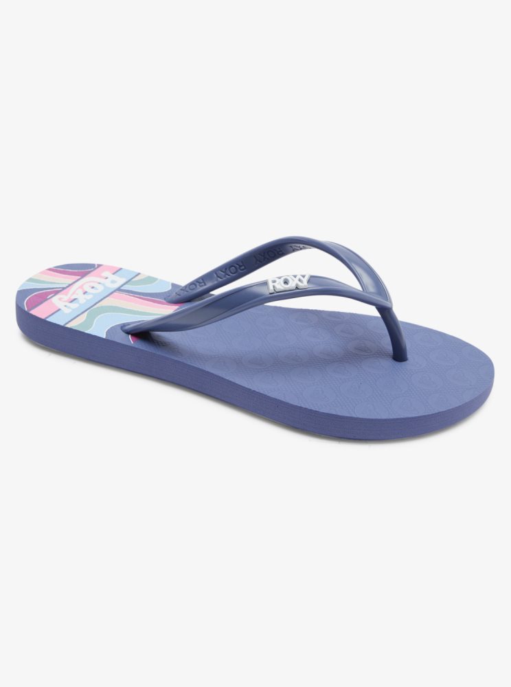 Sandales Roxy 4-16 Viva Stamp Bleu Enfant | HBH-98247520