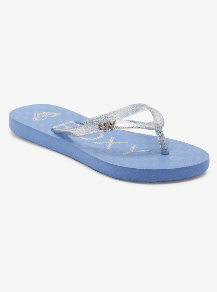 Sandales Roxy Viva Sparkle Bleu Enfant | YKW-76449134