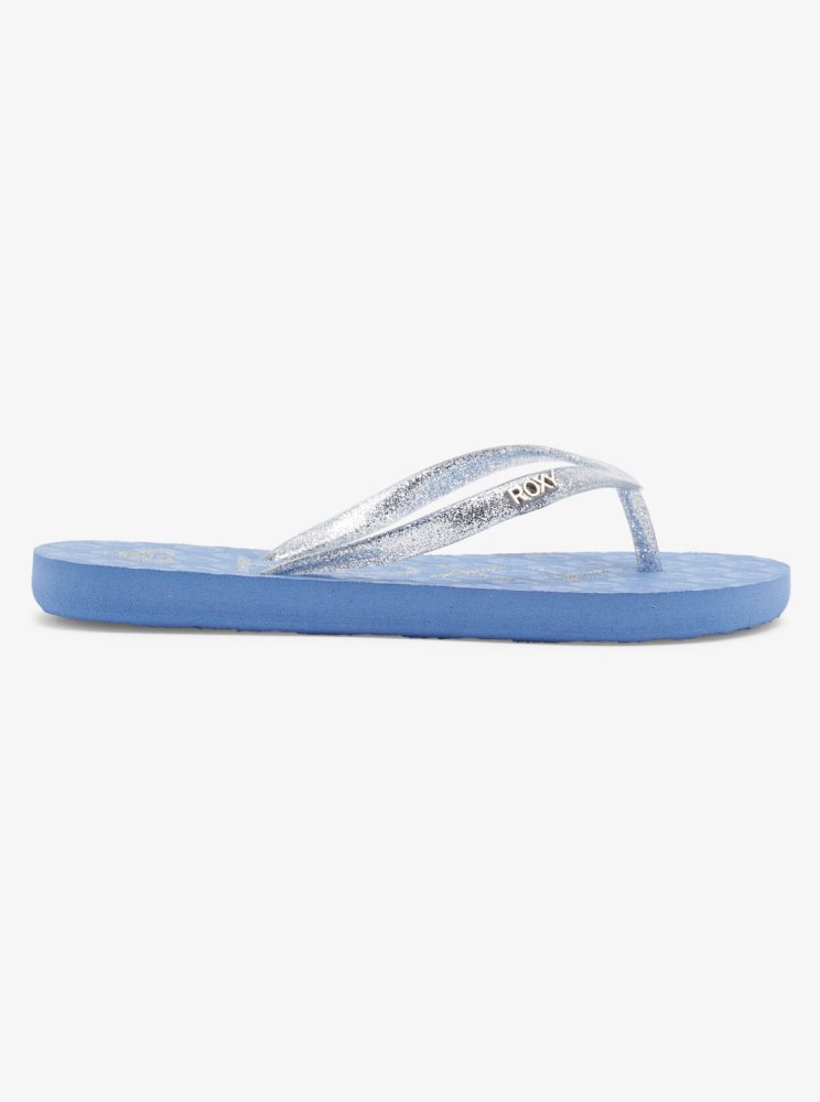 Sandales Roxy Viva Sparkle Bleu Enfant | YKW-76449134