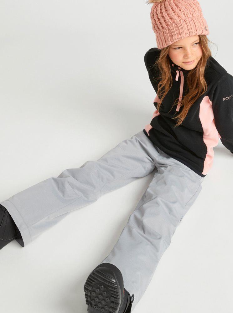 Pantalon Ski Roxy 4-16 Diversion Insulated Grise Enfant | QBY-86972580