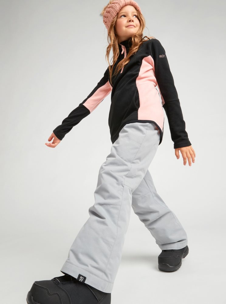 Pantalon Ski Roxy 4-16 Diversion Insulated Grise Enfant | QBY-86972580