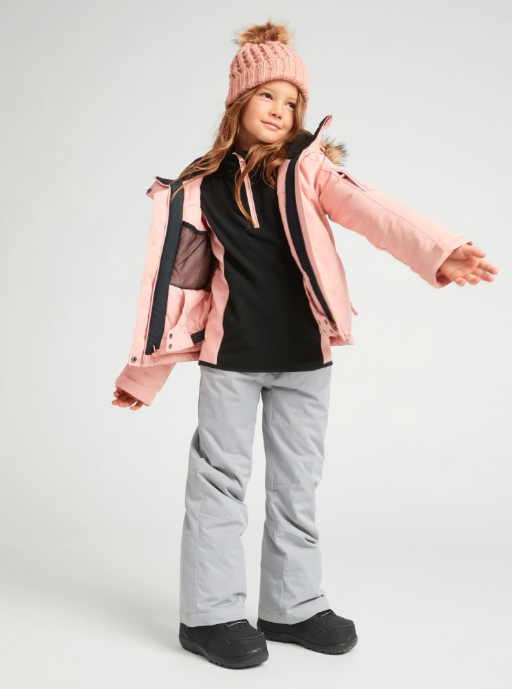 Pantalon Ski Roxy 4-16 Diversion Insulated Grise Enfant | QBY-86972580