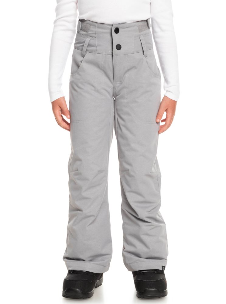 Pantalon Ski Roxy 4-16 Diversion Insulated Grise Enfant | QBY-86972580