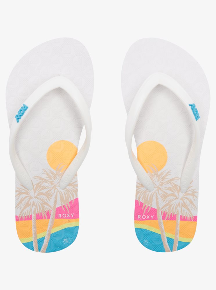 Sandales Roxy 4-16 Viva Stamp Blanche Enfant | CCP-42760570