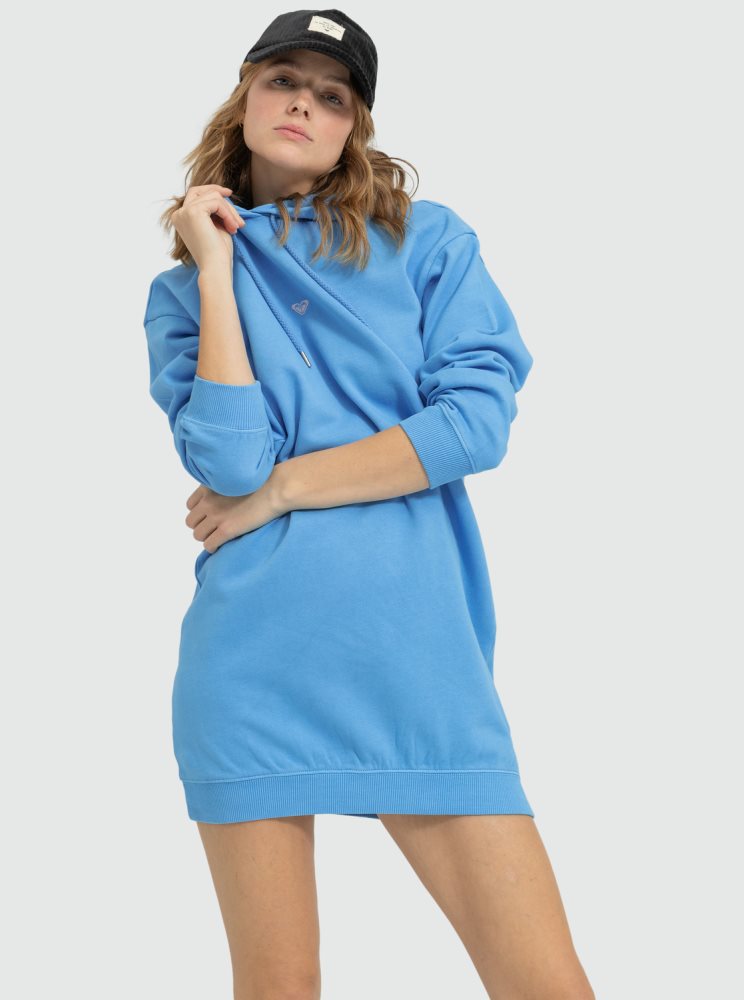 Peignoir Roxy Surfing Oversized Sweatshirt Azur Bleu Femme | FNW-45780101