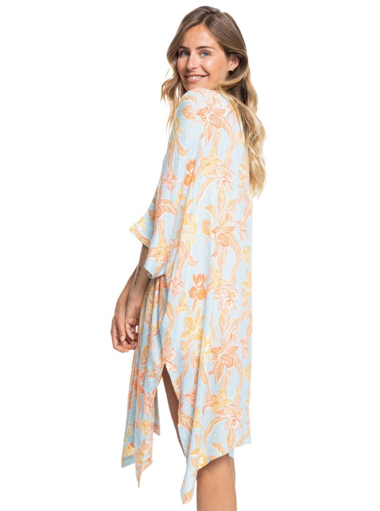 Hauts Roxy Rebel Sun Kimono Bleu Femme | QDS-50009367