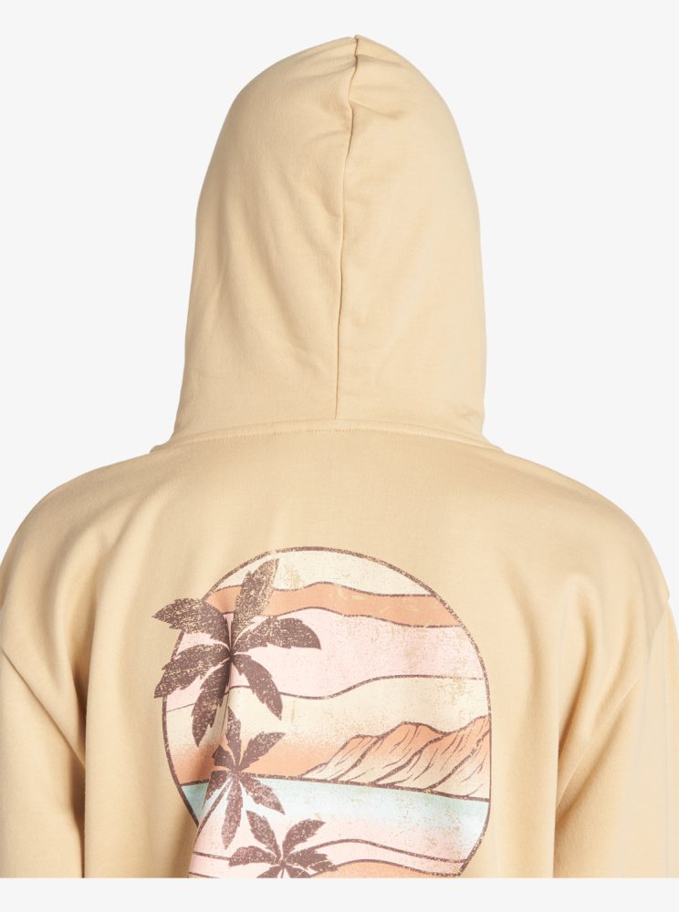 Sweat à Capuche Roxy Evening Hike Zip Up Blanche Femme | OMC-60673655