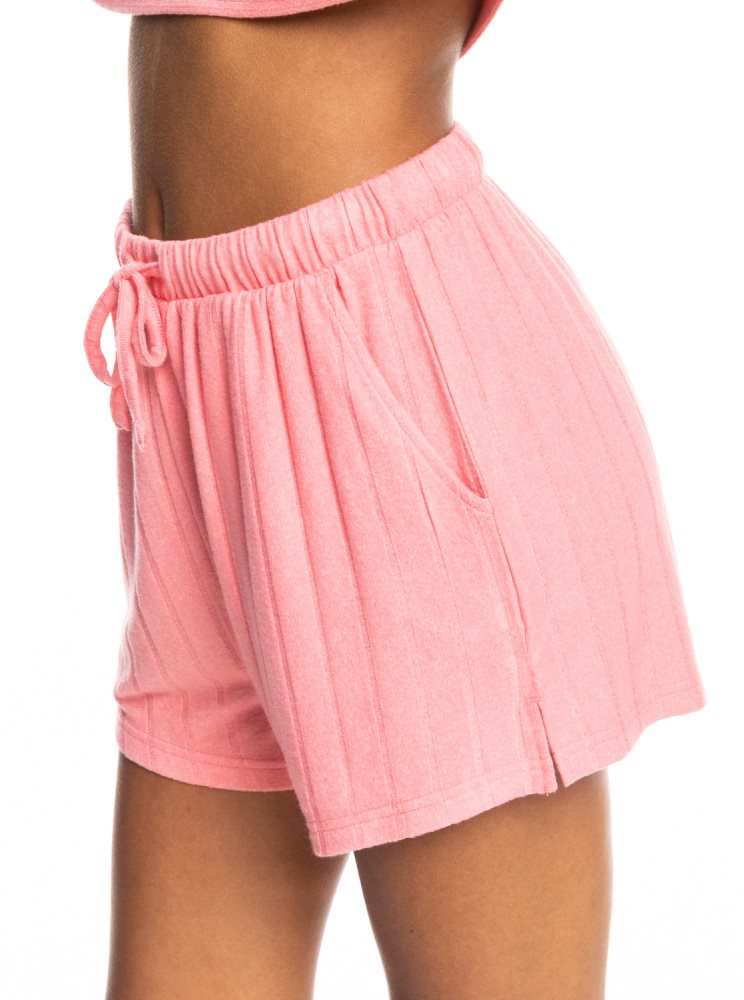 Shorts Roxy Catch Me If You Can Larges Rib Rose Femme | DPB-07727356