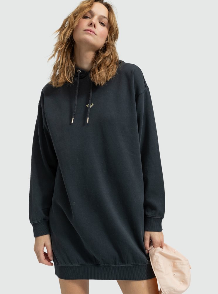 Peignoir Roxy Surfing Oversized Sweatshirt Grise Foncé Femme | MSX-42505504