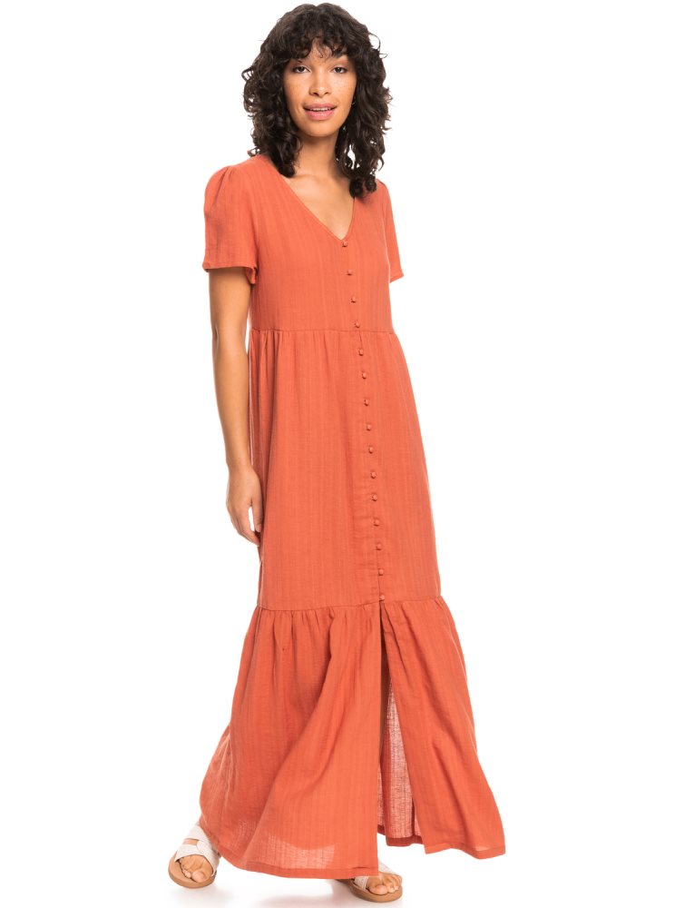 Peignoir Roxy Calinia Lights Woven Maxi Orange Femme | QCE-35611912