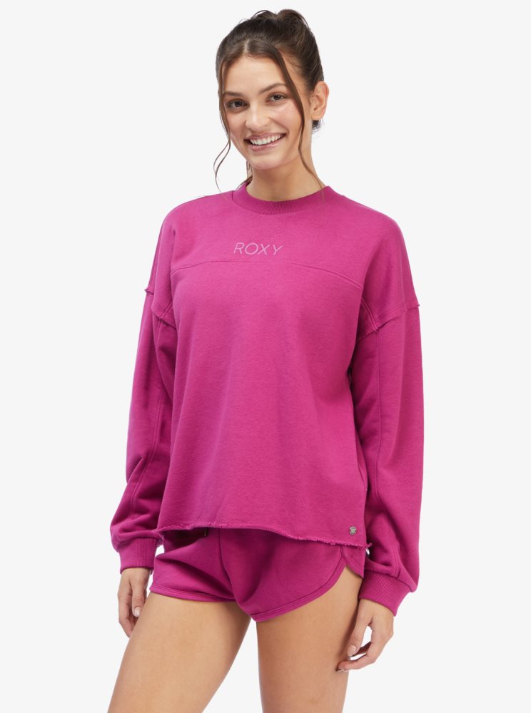 Sweats Roxy Come Around Crewneck Rose Femme | HAS-35154826