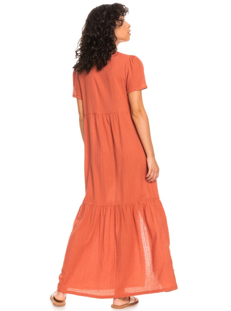 Peignoir Roxy Calinia Lights Woven Maxi Orange Femme | QCE-35611912