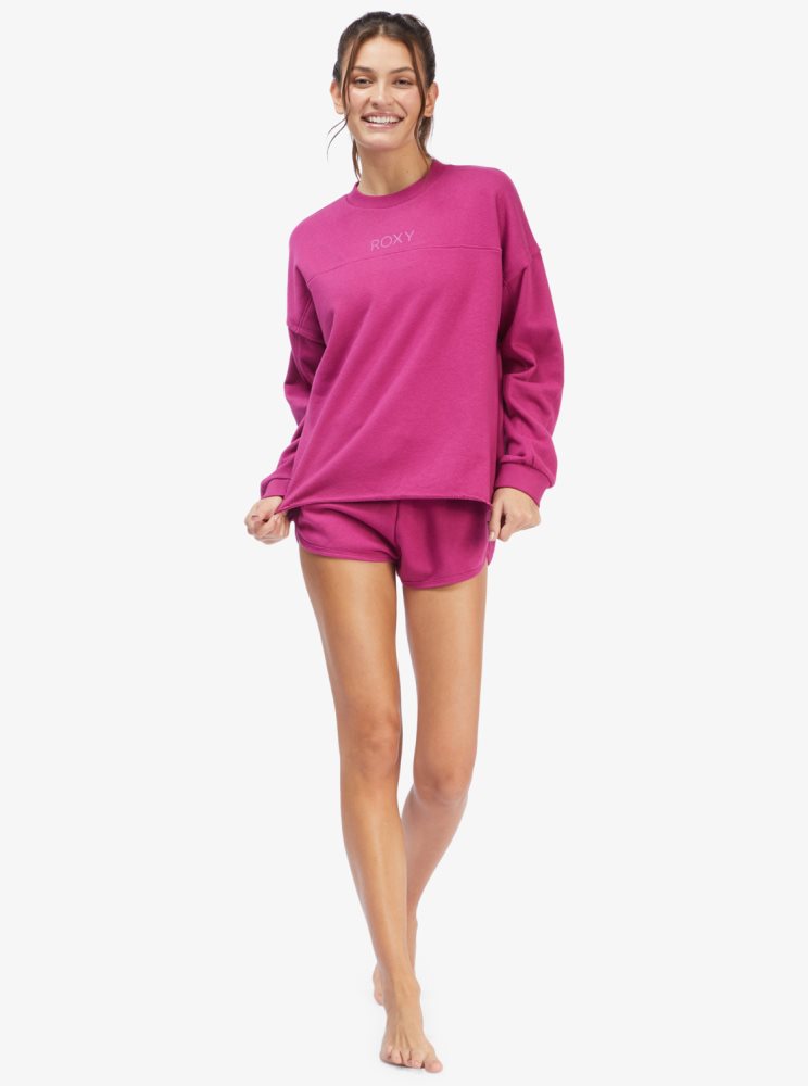 Sweats Roxy Come Around Crewneck Rose Femme | HAS-35154826