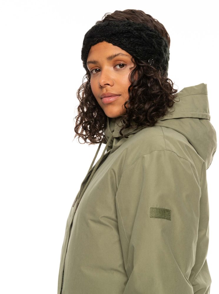 Vestes Roxy Dawn View Insulated Encapuchonné Parka Vert Foncé Femme | XCS-50882214