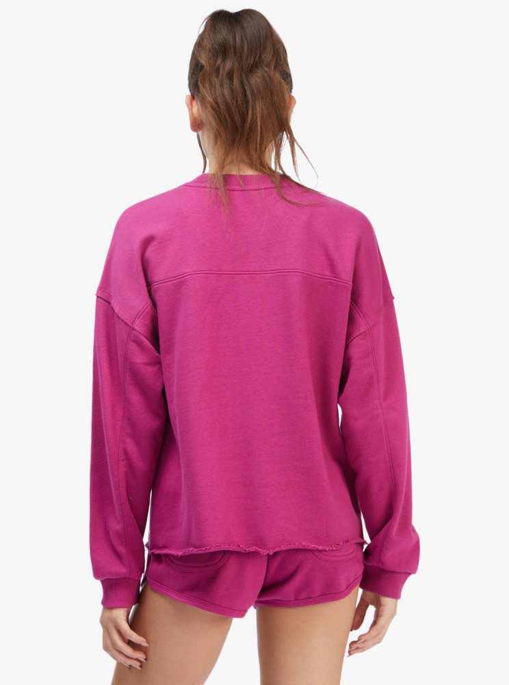 Sweats Roxy Come Around Crewneck Rose Femme | HAS-35154826