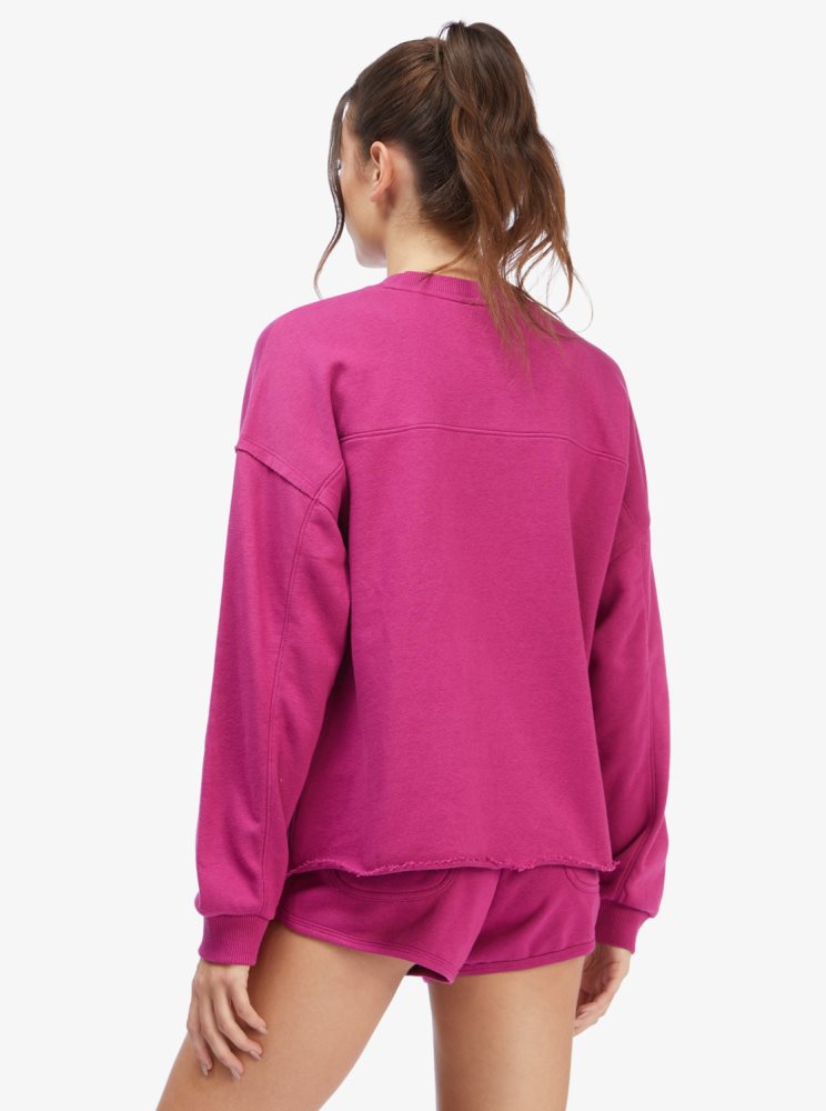 Sweats Roxy Come Around Crewneck Rose Femme | HAS-35154826