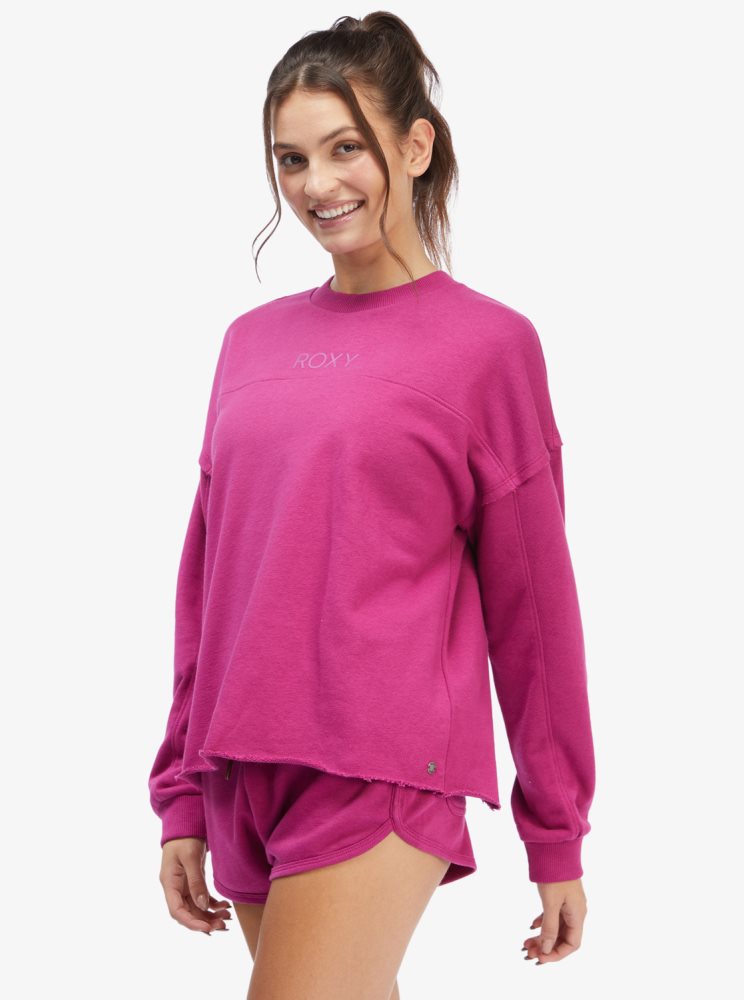 Sweats Roxy Come Around Crewneck Rose Femme | HAS-35154826