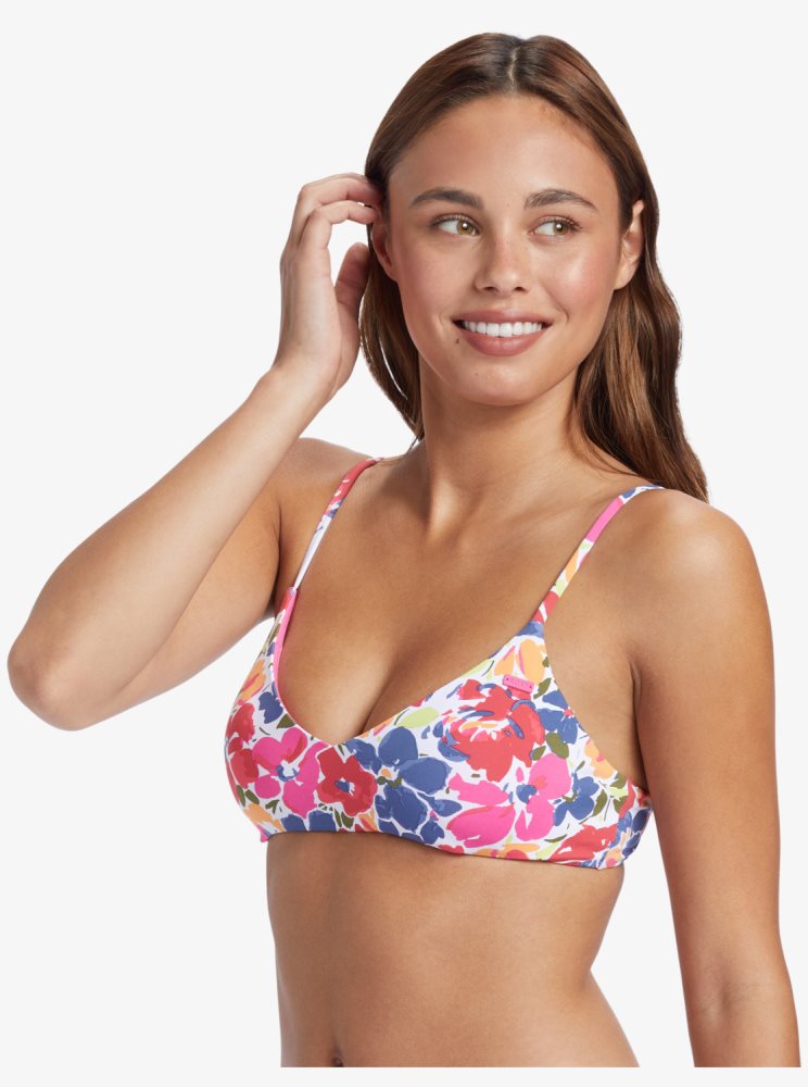 Hauts De Bikini Roxy Printed Beach Classics Athlétiques Triangle Multicolore Femme | VQV-10490838