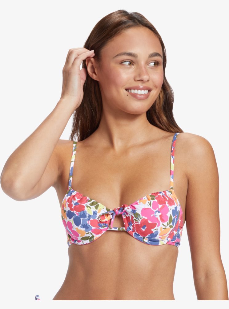 Hauts De Bikini Roxy Bloomin Babe Underwired Bralette Multicolore Femme | QCY-99396136