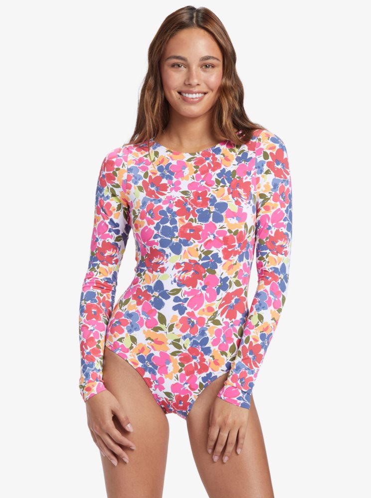 Maillots De Bain Roxy Bloomin Babe Long Sleeve Multicolore Femme | SQI-31283075