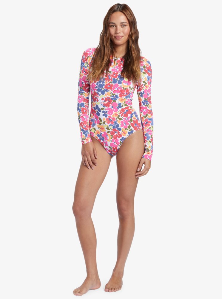 Maillots De Bain Roxy Bloomin Babe Long Sleeve Multicolore Femme | SQI-31283075