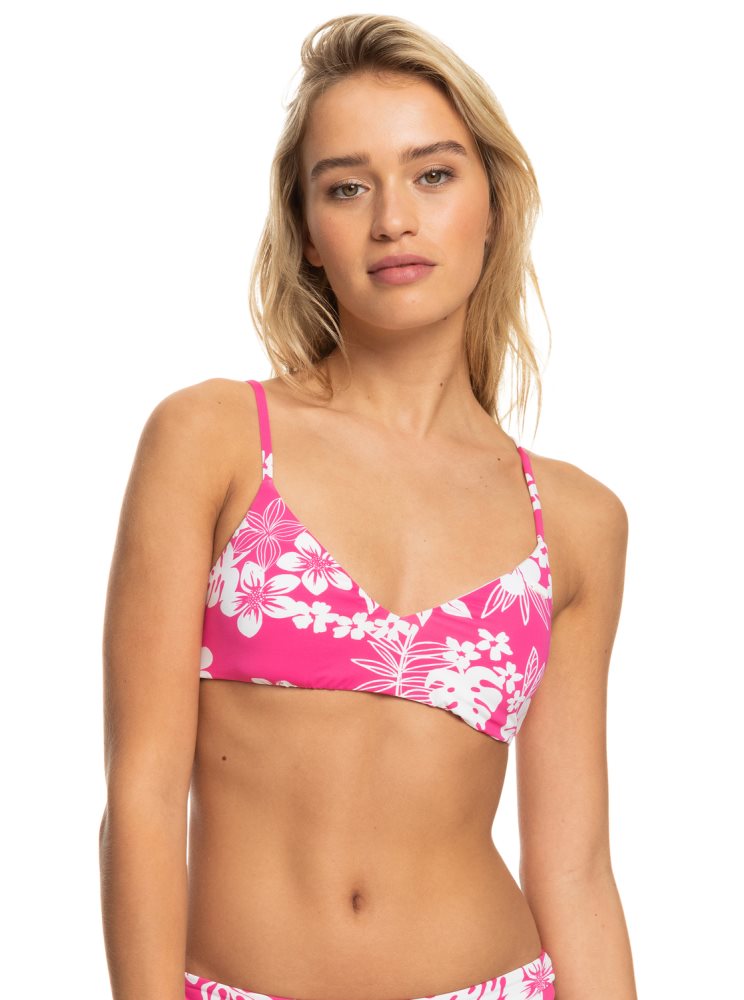 Hauts De Bikini Roxy Printed Beach Classics Athlétiques Triangle Rose Femme | YOI-71642956